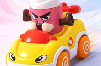 Storio Foodie Toy Car – Mr Icecream | Friction Powered Vehicle for 1–3 Year Old Boys & Girls | Push & Go Baby Car Toy | Cartoon Car for Toddlers 12–18 Months | Safe Durable Educational Toy for Kids