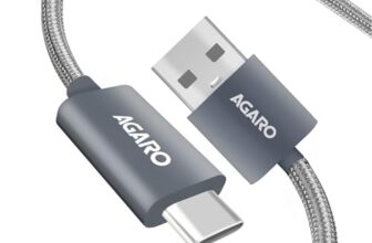 AGARO USB-A to Type C Cable, Unbreakable Braided Cable, 3A Fast Charging, Compatible with All Type C Devices Including Smartphones, Tablets etc, PD Technology, 1 M (3.2Ft), 480 Mbps Data Transmission