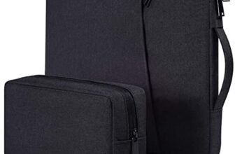 Dynotrek Zipper 15.6 inch Laptop Sleeve Case, with Charger Pouch Shockproof Protective Notebook Cover, Accessory Pocket, Briefcase Carrying Computer Hand Bag, HP, ASUS, Dell, Lenovo, Acer -Black