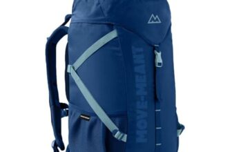 MOVE-MEANT Trail Treck 45 L Polyester Men’s Rucksack Bag Versatile Trekking and Travel Backpack for Outdoor Adventures, Durable and Comfortable Fit for Men and Women (Navy Blue – Blue)