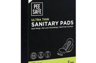 PEESAFE Ultra Thin Sanitary Pads For Women | XXL | 2 Pads For Rash Free Periods | Cottony Soft Sanitary Napkins For Ultra Comfort | Dual Wings | Toxin Free | Extra Long | Unscented