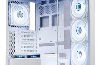Circle Defender ZX7 Mid-Tower Gaming Cabinet – White | Supports ATX, M-ATX, ITX | Reverse Connector Motherboard Compatible | 3X Front, 3X Bottom, 1X Rear 120MM ARGB Fans with Infinity Mirror