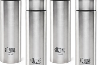 cello Ozone ISI Certified Single Wall Leakproof & Rustproof 1000 ml Stainless Steel Bottle(Pack of 4, Silver)