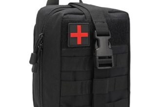 Kraptick Medical Molle Pouch | Tactical First Aid Kit Bag | Military Emergency Medical Pouch | Waterproof & Durable Trauma Kit | Compact Molle Medic Bag for Outdoor, Camping & Survival (Black)