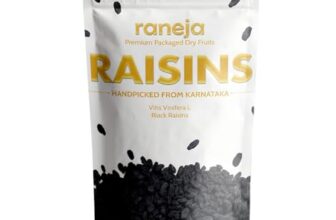 Raneja Premium Afghani Seedless Black Raisins 300g | High in Antioxidant Kali Kishmish/Kismis Dry Fruits, Healthy Snacks | Rich in Fiber & Potassium | Naturally Sweet & Tasty