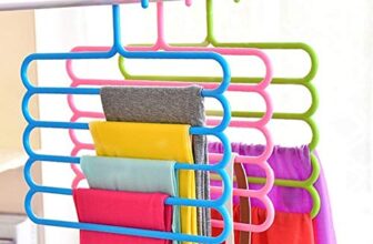 Primelife 5 Layer Pants Hanger – Assorted Colours (Set of 3) | Space Saving Trouser Jeans Organizer Rack | Plastic Multi Layer Clothes Wardrobe Storage Hanger | Durable Closet Organizer