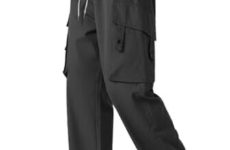 Lymio Cargo for Men || Cotton Cargo Pant || Drawstring Waist Pant (Also Available in Plus Sizes) (156-Grey-L)