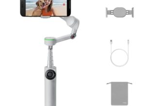 Insta360 Flow 2 Pro Grey – AI Tracking Phone Gimbal, 200+ App Tracking with DockKit, Multi-Person Tracking, 360º Pan Tracking, Built-in Tripod/Selfie Stick, iPhone/Android Portable Stabilizer