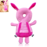 GLUN ® Baby Head Protector Backpack, Pack of 1 Cute Rabbit Soft Cushioning, Adjustable Shoulder Belt, Head Protection Back for 6-18 Month Toddler Kids,Pink