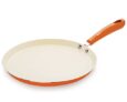 Nirlon Ceramic Induction Dosa Tawa, 26Cm, Orange