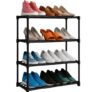 NYALKARAN Shoe Rack with Shelf | Foldable Plastic Shoe Rack with Shelves for Bedroom, Entryway & Living Room | Multipurpose Footwear Stand for Home (4 Shelf)