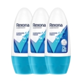 Rexona Shower Fresh Underarm Roll-On Deodorant for Women | 72H Odour Protections | 50ML (Combo Pack of 3)
