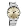 Sonata Ease with Beige Dial Silver Metal Strap Watch for Men – 77163SM07W