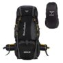 Impulse Rucksack bags 80 litres travel bag for men tourist bag for travel backpack for hiking trekking Bag for men camping Curve Black with 1 year Warranty | Black