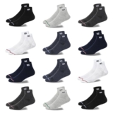 Fitness Mantra® 12 Pairs Sports Ankle Cotton Socks | Free Size| Breathable| Daily Use| Multicolor| 12 Pairs|