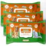 AMORITE Anti-Bacterial 240 Count Pet Wipes with Fresh Apple Scent for Dogs, Puppies & Pets (Pack of 3) Suitable for All Types of Pets’ Dry Bathing, Daily Care, Paw Cleaning Wipes