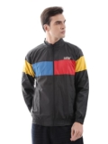 The Indian Garage Co Men’s Polyester Regular Fit Standard Length WindcheaterJacket (1121-Wch-09-2_Black XL), Medium