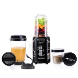 Wonderchef Nutri Blend Smart 3 Jar Automatic Mixer Grinder with Dual Pulse Function|22000 RPM|100% Full Copper Motor|3 Unbreakable Jars|500 W|2 Years Warranty|Recipe book by Chef Sanjeev Kapoor| Black