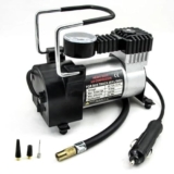 Electric Car Air Compressor with Pressure Gauge, 12V DC Portable Tyre Inflator Air Pump for Car, Trucks, Bus, Bike, Auto & Van,High Pressure Portable Air Compressor for Bike (SILVER)
