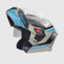 Studds Trooper Dv D1 Isi and Dot Certified Gloss Finish Flip-Up Full Face Motorcycling Helmet for Men and Women with Inner Sun Visor(Grey N1 L)