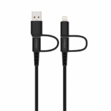 UTRAX 4-in-1 Type-C & Lightning Cable with 60W Fast Charging, 480Mbps Data Sync, PD Technology, Compatible with All Type-C and Lightning Devices