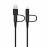 UTRAX 4-in-1 Type-C & Lightning Cable with 60W Fast Charging, 480Mbps Data Sync, PD Technology, Compatible with All Type-C and Lightning Devices