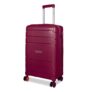 Nasher Miles Lisbon Hard-Sided Polypropylene Check-in Luggage 28 inch | 75cm | 8 Wheels Large Trolley Bag for Travel | Suitcase (Burgundy)