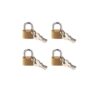 Eagean Automatic Mini Locks with Keys for Luggage, Backpacks, Bulk Tiny Padlocks for Jewelry Box, Gym Bags, Diaries (25mm) (4)