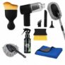 7 PCS Car Cleaning Kit with 3-in-1 Mini Vacuum Cleaner, Microfiber Cloth,Big Duster,Car Cleaning Anti-Fog Spray,Wheel Brush,AC Vent Brush&Interior Cleaning for velar,Truck,Bike Cleaning Tools
