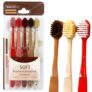 Spanker Pack of 5 Extra Wide Head 15MM Adult Toothbrush with Double Inplanted Soft Feather Like Bristles Non Frizzing Toothbrush for Intensive Care Protect Fragile Gums for Good Cleaning Effect