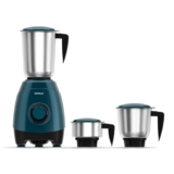 Havells ESO 750 Watt Mixer Grinder | 3 Stainless Steel Jars with Handles | 304 Rust-Resistant SS Blades | 21000 RPM High-Speed Motor | 5-Year Motor Warranty | Heavy-Duty Mixie (Teal)