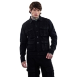 SNITCH Men’s Plain Jackets | Club Wear Streetwear Style | Cotton Spread Full Sleeve Relaxed Fit Black