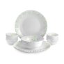 CELLO Tropical Lagoon Dazzle Series Opalware Dinner Set of 13 Pieces For Family of 4 | Bone-Ash Free & Leadfree Opal Glass, Microwave & Dishwasher Safe Plates & Bowls Crockery Set For Dining & Gifting