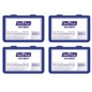 Soni Officemate Small Stamp Pad Blue Pack of 4 | Quick-Dry, Smudge-Free Ink | Crisp Impressions | Refillable & Durable | For Office, School, Craft & DIY