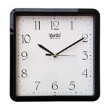 Ajanta Plastic Abstract Analog Wall Clock (21.6 Cm X 21.6 Cm X 3.2 Cm, Black)