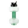 Attro Dumbbell Water Bottle 2 Liter Plastic Bottle with Grip Handle Stylish Bottle for Gym Lover BPA Free, Food Grade, Leakproof- Green