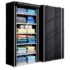 Hexzone Compact 6-Layer Shoe Rack Stand with Plastic Pipe Construction Dust Proof Cover for Home Use Black