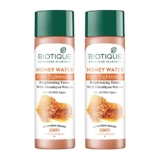Biotique Honey Water Pore Tightening Brightening Toner with Himalayan Waters |Maintains pH Balance| Moisturized and Hydrated Skin | |100% Botanical Extracts| All Skin Types | 120ml (Pack Of 2)