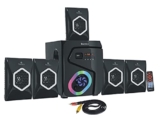 Tronica Cowin Series 5.1 Home Theatre Bluetooth Speaker Multimedia System with FM Stereo, USB/SD/MMC/AUX Function & Vivid Light Effects | Sound System for Home