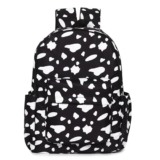 MELVIS 20L Backpack School Bag For Travel With Bottle Compartment | Trendy Water Resistant High Storage Bag For Men & Women | Boys & Girls Laptop Printed Backpack For College Gift (Black-White)