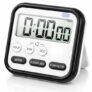 Loud Digital Alarm Clock for Heavy Sleepers, Large Display 24Hr Desk Table Clock with Time & Date, Magnetic Retractable Stand, Compact Study Timer for Students Bedroom Home Office Kitchen