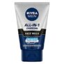 NIVEA MEN All in 1 Charcoal Face Wash 100 g | With Charcoal, Mulethi & Mint for complete detox in Summer | 10 X Vitamin C Effect for Radiant Skin | For detoxified and refreshed skin