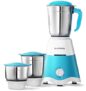 Longway Super Dlx Mixer Grinder | 500 Watt Powerful Motor | 3 Jars for Grinding, Mixing, Juicing | 2 Year Warranty (Blue & White, 3 Jars)