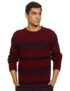 Amazon Brand – Symbol Men’s Acrylic LS Striper Sweater Pullover (SY-A22-MNA-SW-02_Maroon,Stripe_L)