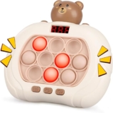 Chocozone Fast Push Pop It Game Light-up Bubble Pop Fidget Toy for Kids and Adults Four Modes Push Button Game with Lights & Music Toys for 4+ Years Old Boys & Girl ( Duck) (Teddy)