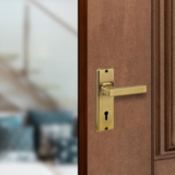 amazon basics Door Handle for Main Door | Main Door Handle |3.7 inch Length of Handle for Grip |Antique Brass | Zinc Alloy