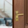 amazon basics Door Handle for Main Door | Main Door Handle |3.7 inch Length of Handle for Grip |Antique Brass | Zinc Alloy