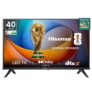 Hisense 100 cm (40 Inches) FHD Smart TV | HDR10 | 4K AI Upscaler | 20W Powerful Speakers, DTS Virtual: X | AI Sports Mode | Voice Remote | VIDAA OS | 40A4Q (Black)