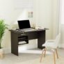 Amazon Brand – Solimo Altamore Engineered Wood Study Table and Office Desk with Drawer and 2 Shelves (Wenge Finish)