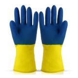Robustt Heavy Duty Rubber Hand gloves – 1 Pair (Free Size, Multicolor) for Dishwashing, gardening, kitchen cleaning